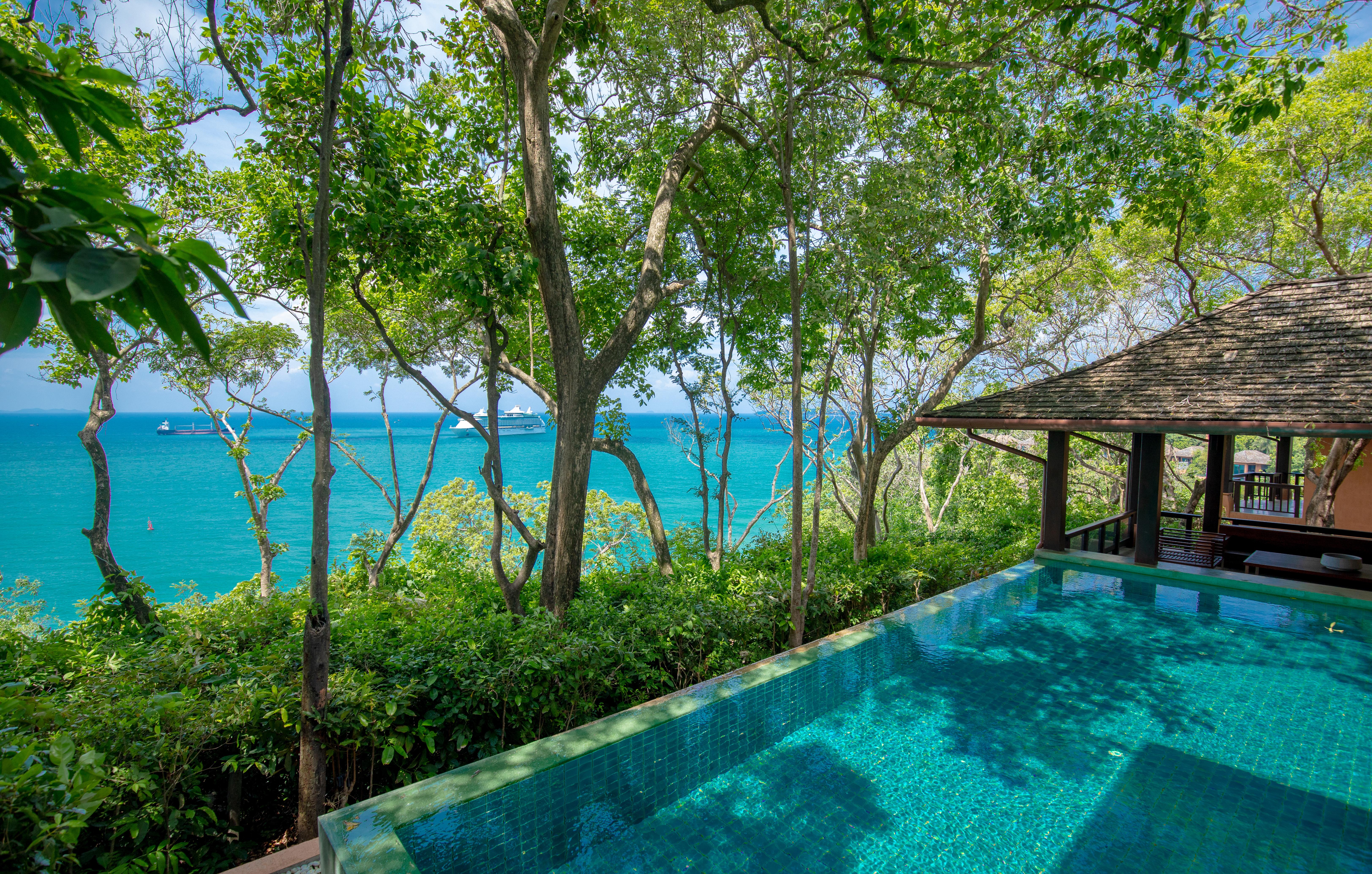 Sri Panwa Phuket Luxury Pool Villa Hotel - Sha Plus Eksteriør bilde View from the pool at the Villa