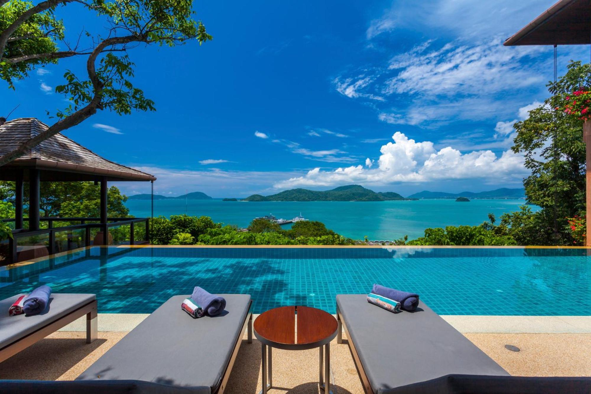Sri Panwa Phuket Luxury Pool Villa Hotel - Sha Plus Eksteriør bilde View from the pool at the resort